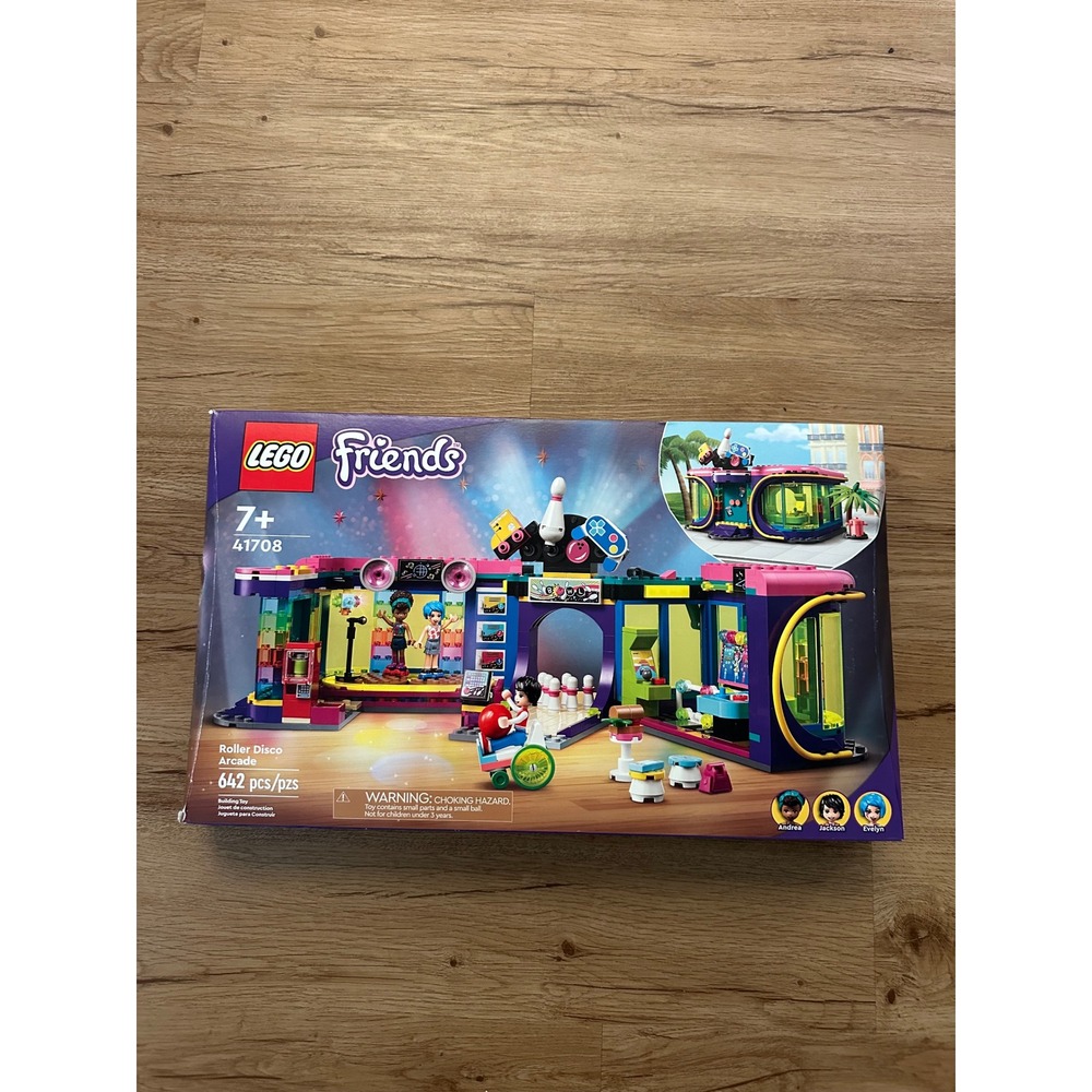 LEGO Friends 41708 Roller Disco Arcade 642pc Box Manual Minifigs Incomplete